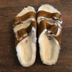 Shearling Lined Mink Natural Birkenstock NWOT